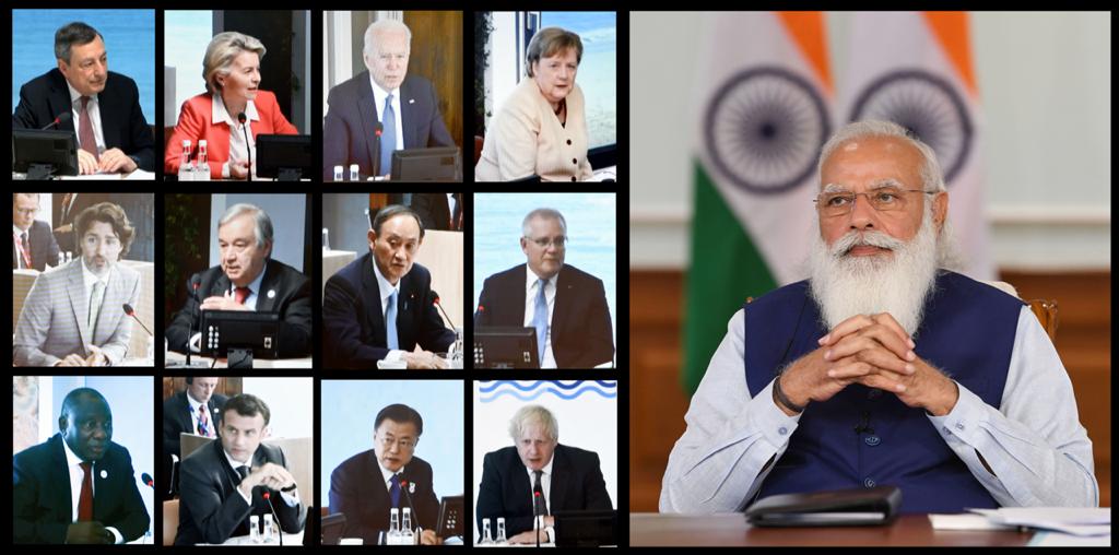 पंतप्रधानांचा जी-7 शिखर परिषदेच्या दुसऱ्या दिवशी दोन्ही सत्रांत सहभाग