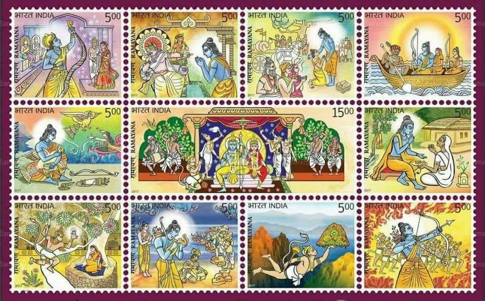 Ramayana stamp released today by Prime minister Narendra Modi